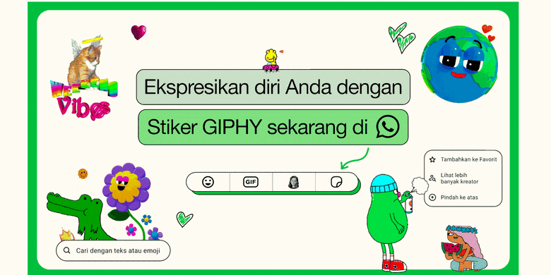 WhatsApp merilis fitur baru untuk stiker. Kini, pengguna HP Android bisa membuat stiker sendiri langsung dari aplikasi. Ada juga koleksi stiker animasi dari Giphy.