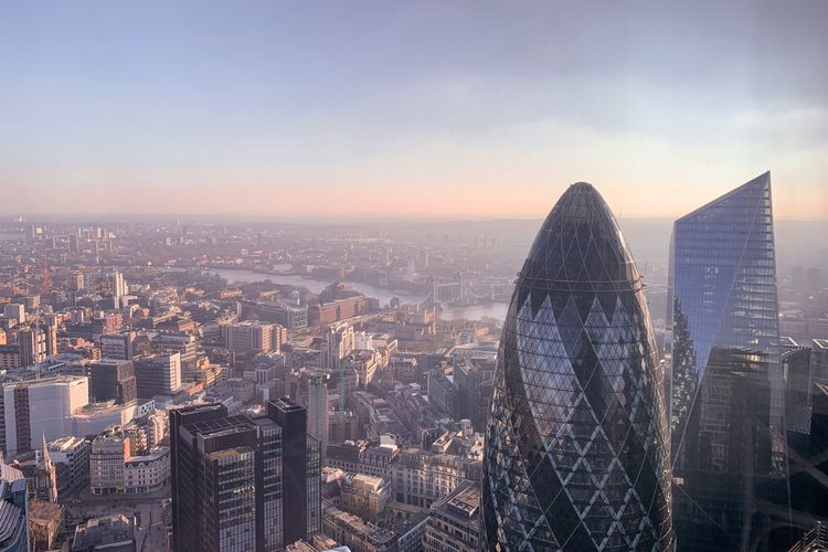 Ilustrasi udara di London, Inggris. 