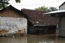 Banjir akibat Luapan Kali Lamong di Gresik Meluas