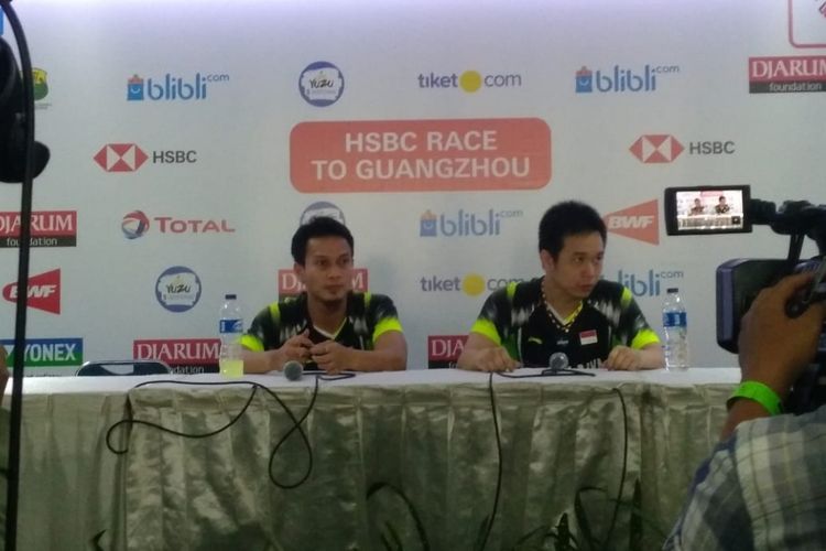 Pasangan ganda putra Indonesia Mohammad Ahsan/Hendra Setiawan.