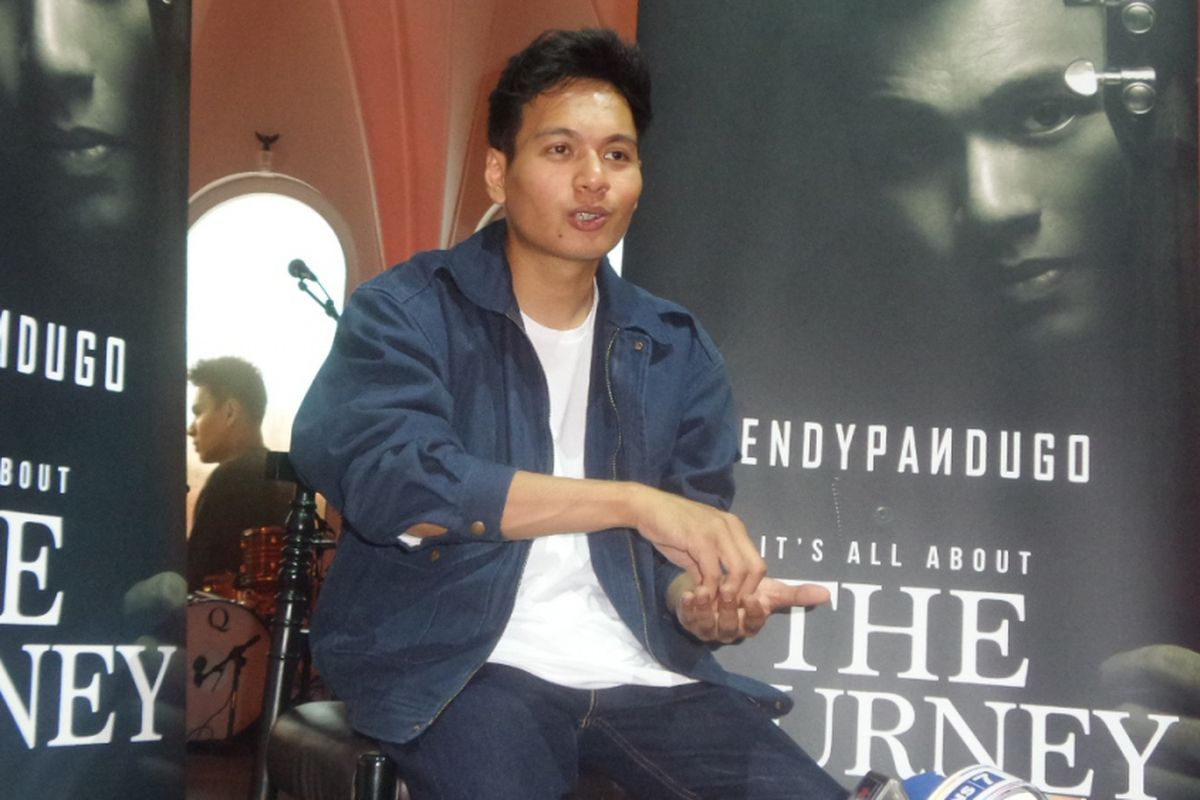 Rendy Pandugo merilis album The Journey di The Pallas, SCBD, Jakarta Selatan, Rabu (30/8/2017) sore.