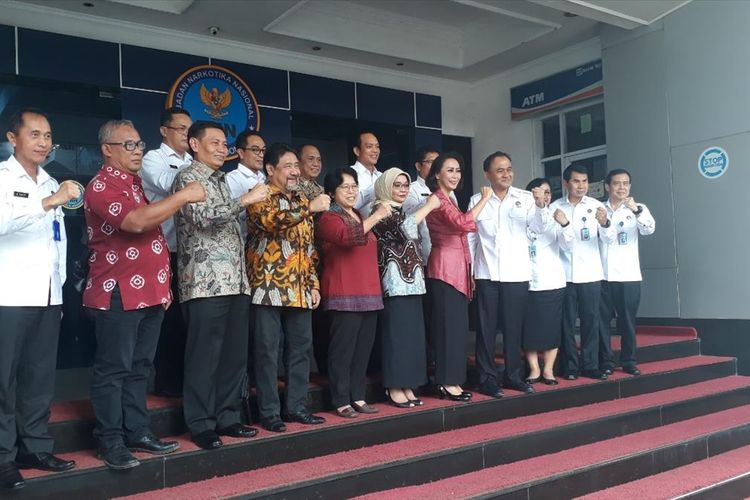Panitia Seleksi (Pansel) Calon Pimpinan KPK mengunjungi Kantor Badan Narkotika Nasional (BNN) di Jalan MT Haryono, Jakarta Timur, Senin (1/7/2019).