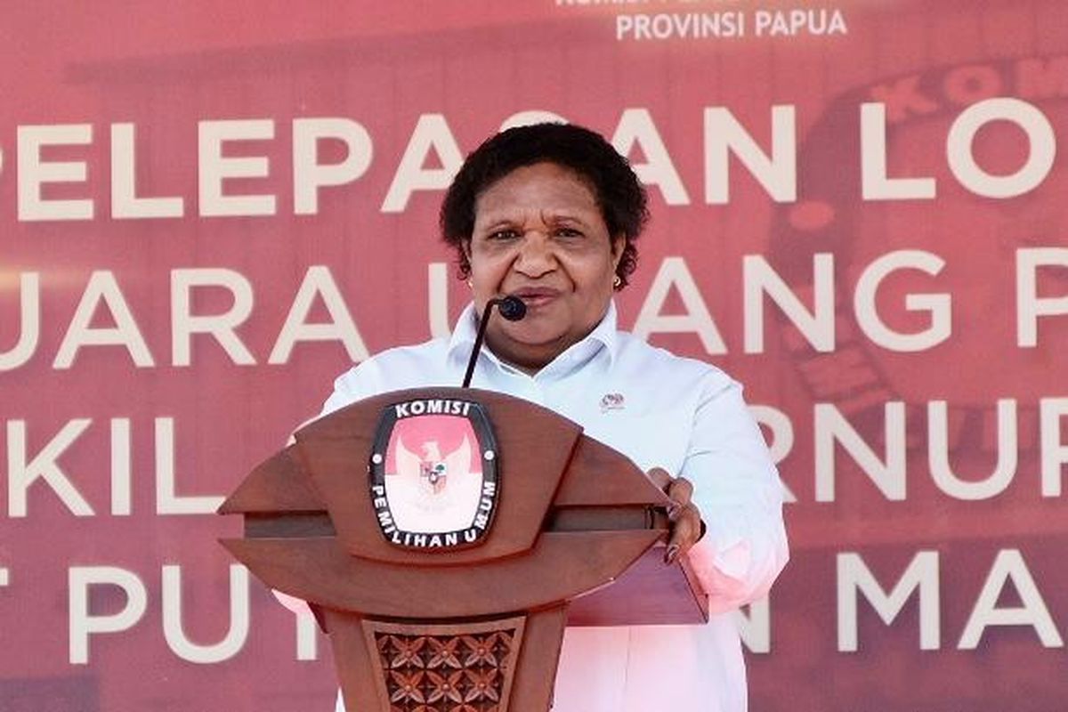 Wakil Menteri Dalam Negeri (Wamendagri) Ribka Haluk secara resmi melepas distribusi logistik Pemungutan Suara Ulang (PSU) Pemilihan Gubernur dan Wakil Gubernur Papua. PSU ini merupakan tindak lanjut dari putusan Mahkamah Konstitusi (MK), dan dilaksanakan di eks Terminal Entrop, Kota Jayapura, Papua, Senin (4/8/2025).