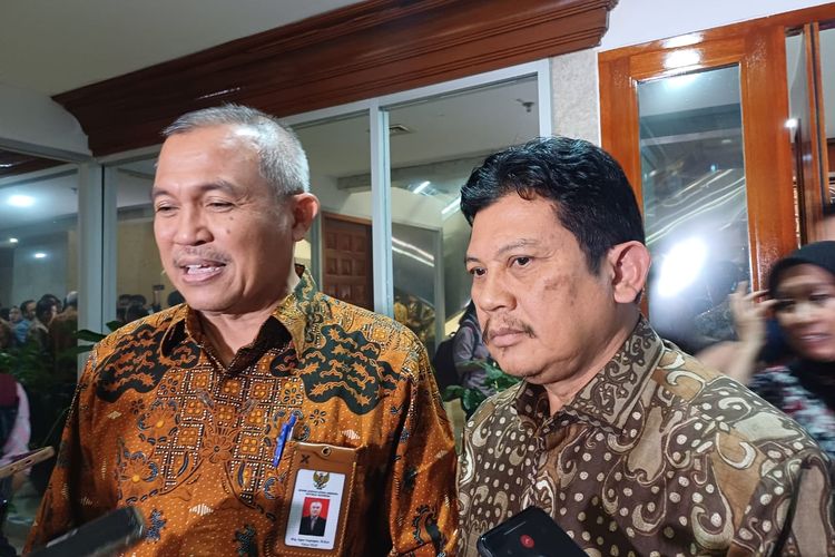 Ketua Dewan Jaminan Sosial Nasional (DJSN) Agus Suprapto di Kompleks Parlemen, Senayan, Jakarta, Kamis (6/6/2024).