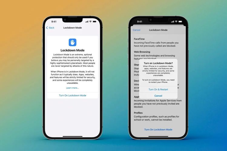 Ilustrasi fitur Apple Lockdown Mode