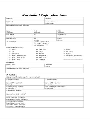 Contoh formulir pendaftaran
