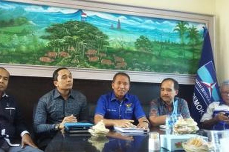 Pengurus DPD Partai Demokrat Bali menggelar keterangan media