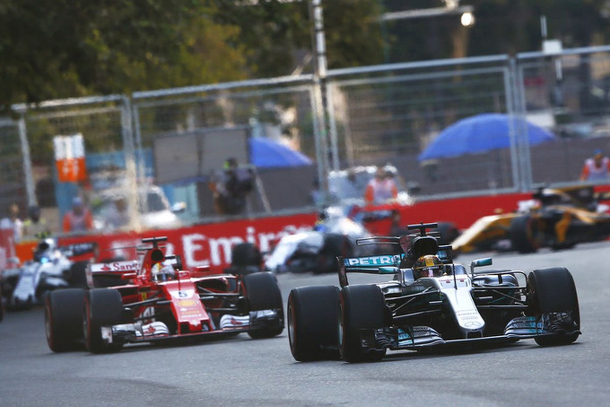 Vettel and Hamilton at Baku