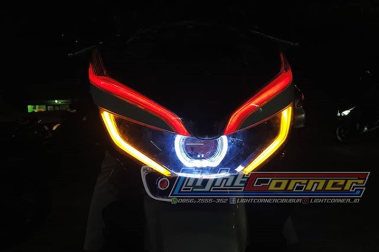 modifikasi lampu motor