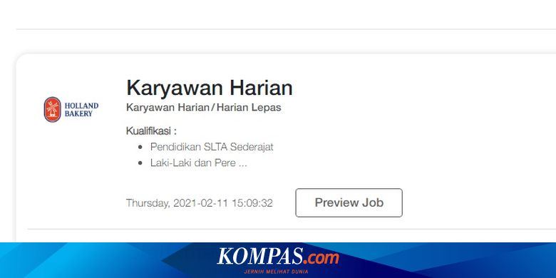 Holland Bakery Buka Lowongan Kerja Lulusan Sma Smk Hingga S1 Halaman All Kompas Com