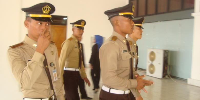 Taruna Institut Pemerintahan Dalam Negeri (IPDN) di Kampus IPDN, Jatinangor, Sumedang, Jawa Barat.