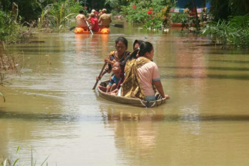 Air Sungai Rokan Kiri Meluap, 1.247 Kepala Keluarga Terendam Banjir