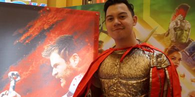 Chandra Liow ketika menghadiri promosi film Thor: Ragnarok di Pasific Place, SCBD, Jakarta Selatan, Jumat (20/10/2017)