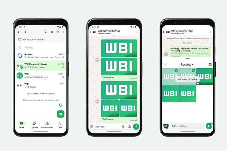 WhatsApp mengubah antarmuka pengiriman banyak foto sekaligus di aplikasi WatsApp versi Android