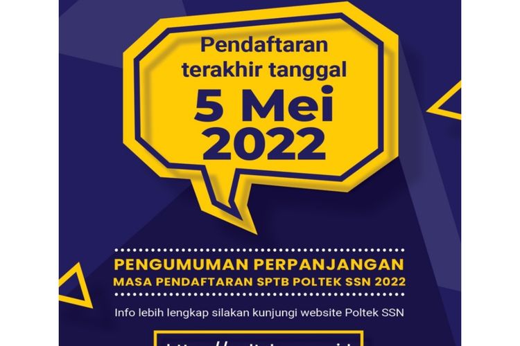 Poltek Siber dan Sandi Negara perpanjang masa pendaftaran. 