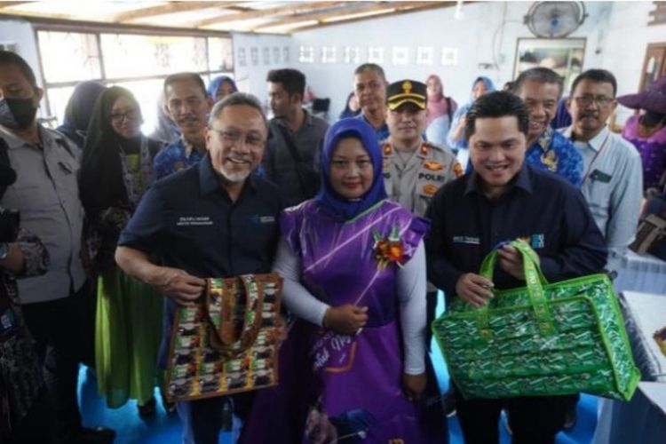 Mendag Zulkifli Hasan saat bertemu dengan para pelaku UMKM di Kota Binjai, Sumatra Utara