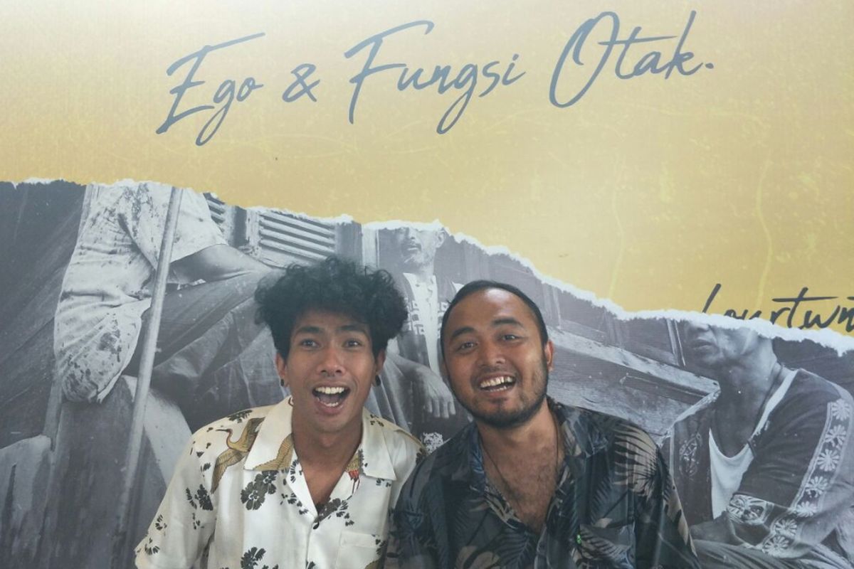 Fourtwnty saat jumpa pers peluncuran album Ego & Fungi Otak di kawasan Cilandak, Jakarta Selatan, Jumat (20/4/2018).