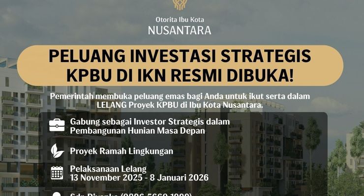 Lelang Proyek Rumah Tapak dan Rusun ASN di IKN Dibuka Lewat Investara