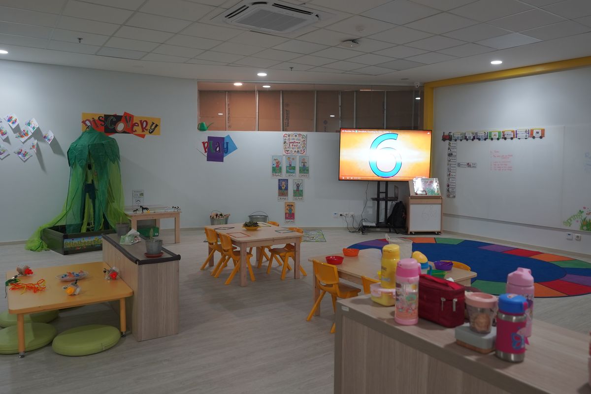 Ruang belajar yang terdapat di Kindy Center, Sekolah Pelita Harapan (SPH) Pluit Village.