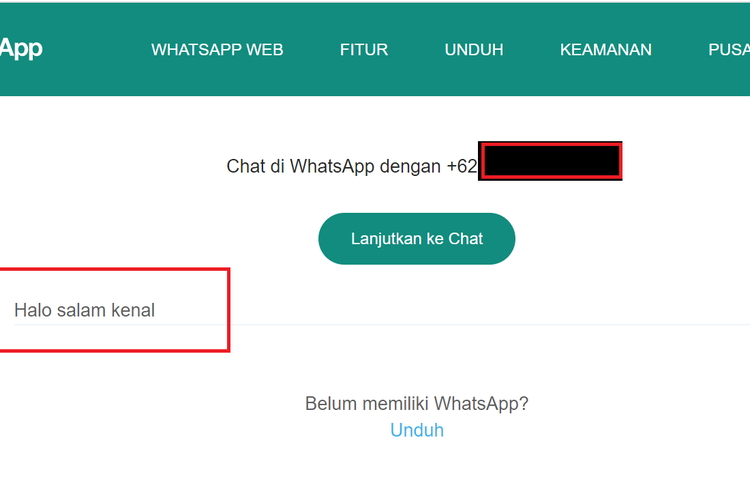 Cara Membuat Link Whatsapp Menuju Chat Langsung Tanpa Menyimpan Nomor