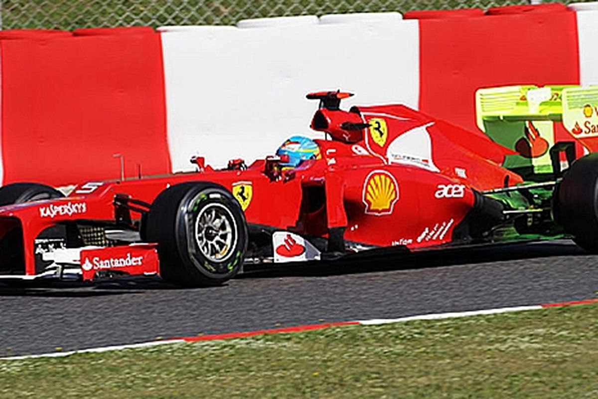 Alonso membesut F2012 dengan desain ujung knalpot yang baru