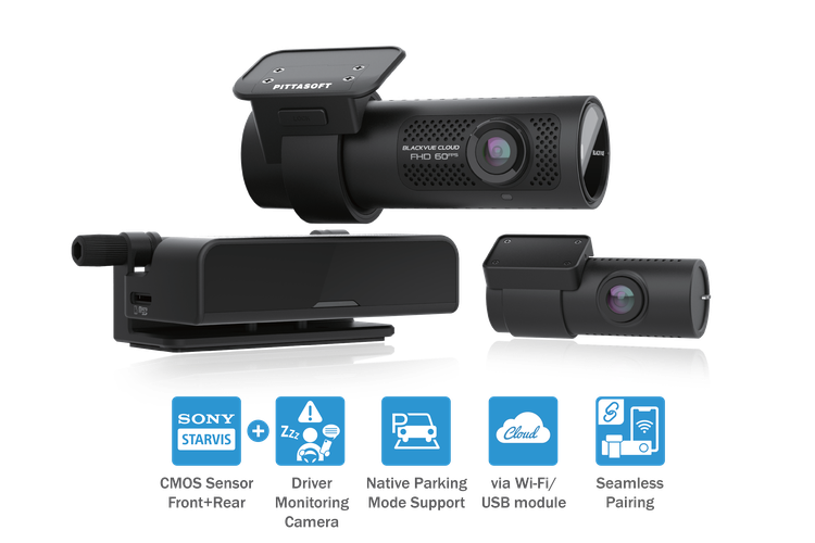 DR750X-3CH DMS Plus adalah dashcam tiga channel dengan konektifitas Cloud, kedua kamera depan dan belakang menggunakan lensa Sony Starvis untuk menghasilkan kualitas gambar terbaik dikondisi cahaya apapun, baik terang maupun gelap. 