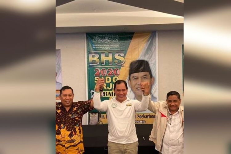Bambang Haryo bersama Ketua DPC Gerindra Sidoarjo HM Rifai dan Ketua DPD Partai Golkar Sidoarjo Warih Andono.