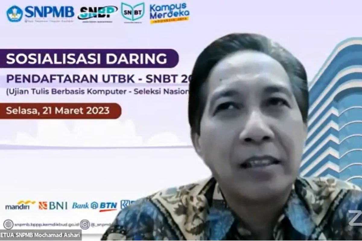 Sosialisasi daring pendaftaran UTBK SNBT 2023.