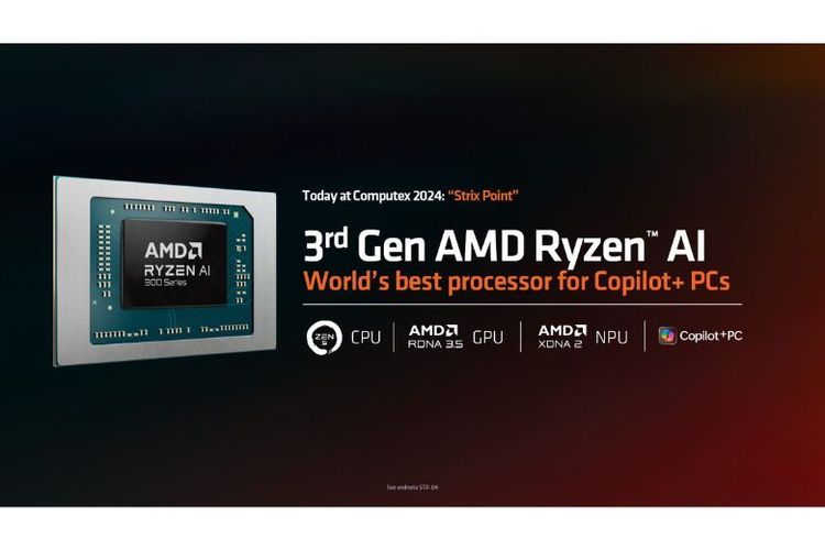 AMD meluncurkan 3rd Gen AMD Ryzen™ AI 300 Series pada Juni 2024.