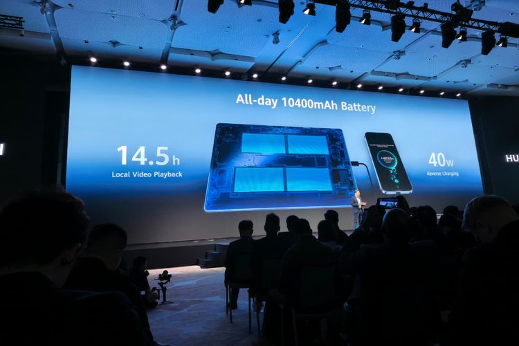 Tablet Huawei MatePad Pro Max dibekali baterai 10.400 mAh.