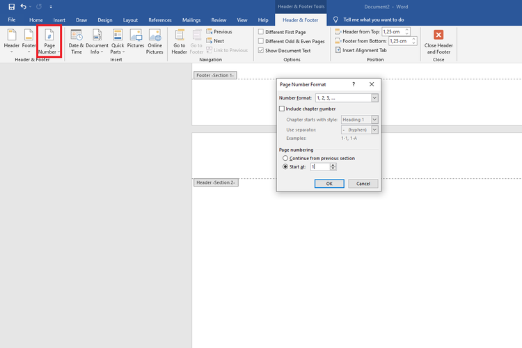 Cara menggunakan menu Layout untuk mengatur halaman di Microsoft Word.