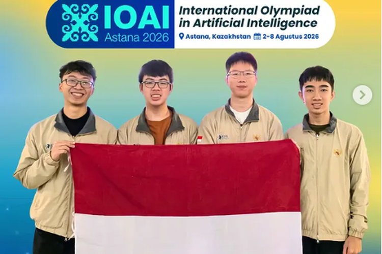 Pelajar Indonesia Rebut 4 Medali Olimpiade AI Internasional IOAI 2026 di Kazakhstan