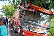 Truk Tabrak Bus Sugeng Rahayu di Madiun, Diduga Sopir Ngantuk