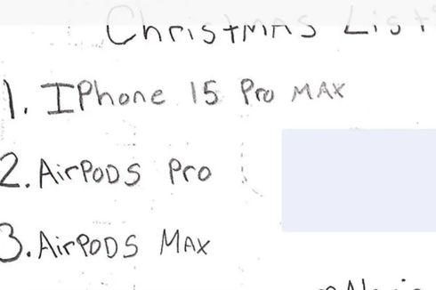 iPhone 15, MacBook: Daftar Keinginan Natal Mahal dari Gadis Kecil Viral di Internet