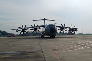 Pesawat Airbus A400M Akhirnya Tiba di Tanah Air 