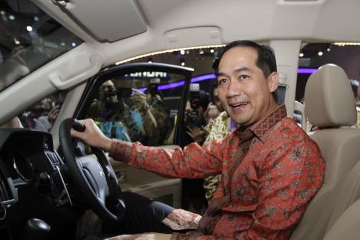Menteri Perdagangan RI Muhammad Lutfi di JIExpo, Kemayoran, Jakarta Utara, Kamis (18/9/2014).