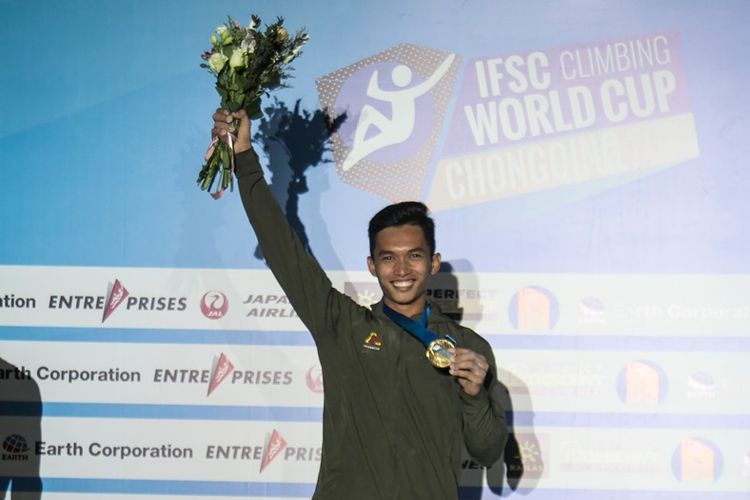  Gelar juara dunia kali ini dipersembahkan oleh atlet timnas Alfian M Fajri dari nomor mens speed world record.