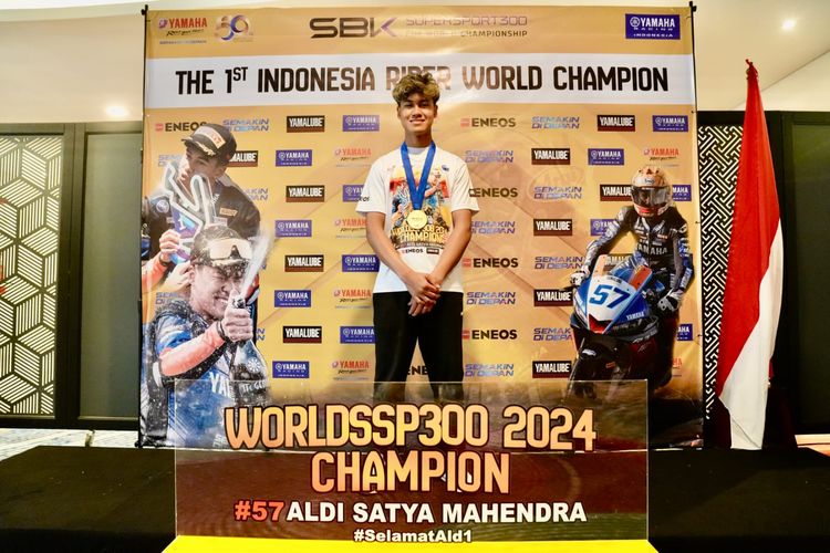 Aldi Satya Mahendra, juara dunia WorldSSP300 2024, yang didukung penuh oleh ENEOS