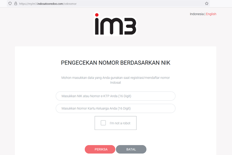 Ilustrasi cara cek nomor Indosat.