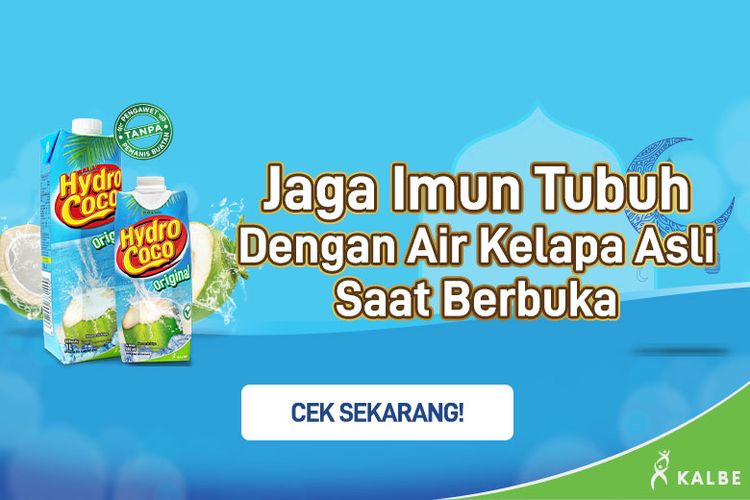 Hydro Coco terbuat dari 100 persen air kelapa asli. 