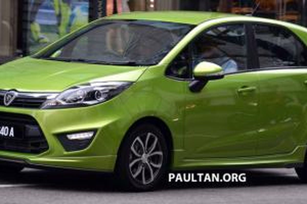 Sosok mobil kompak global Proton akhirnya muncul 10 hari sebelum peluncuran resminya di Kuala Lumpur, Malaysia, Minggu (14/9/2014).