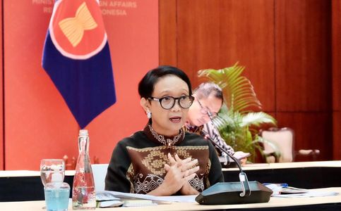 Indonesia’s Retno Marsudi Calls for Cooperation in Covid-19 Response during ASEAN-Australia Meeting