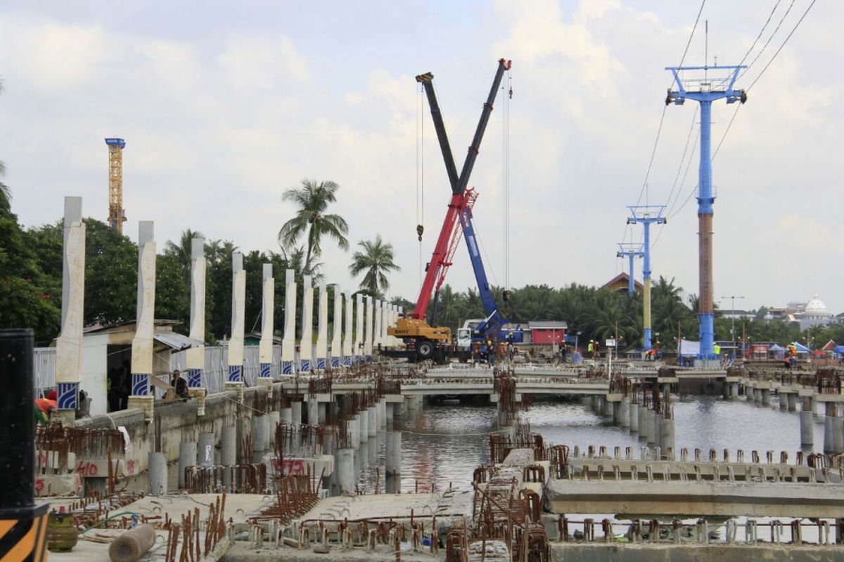 Salah satu venue Asian Games 2018 yang kini tengah dibangun. 