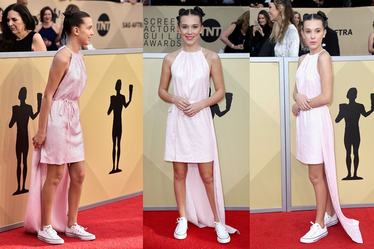 Millie Bobby Brown memang baru berusia 13 tahun, tapi selera modenya sudah amat mengundang perhatian.