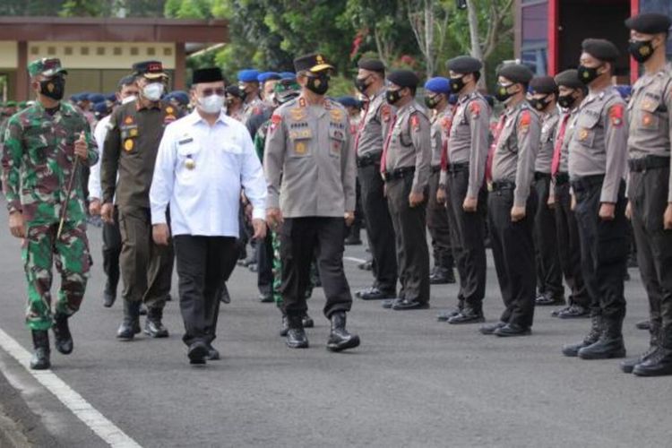 Apel pasukan Operasi Ketupat Menumbing di Kepulauan Bangka Belitung, Rabu (5/5/2021).