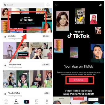 Cara melihat kilas balik Year on TikTok melalui aplikasi TikTok