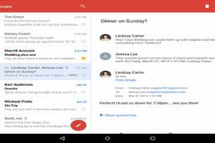 Pemutakhiran Gmail untuk Android bisa integrasikan pesan masuk dari beberapa akun