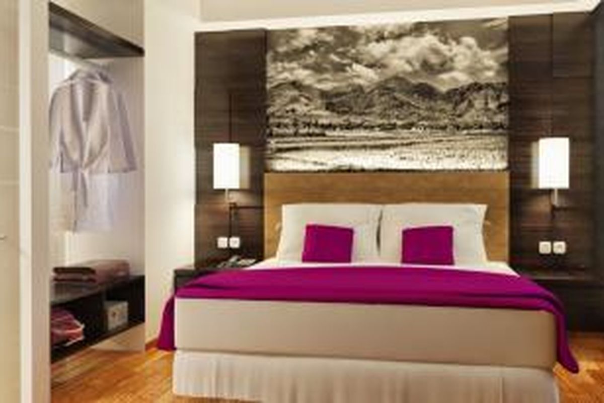 Kamar hotel di favehotel Cimanuk Garut, Jawa Barat.