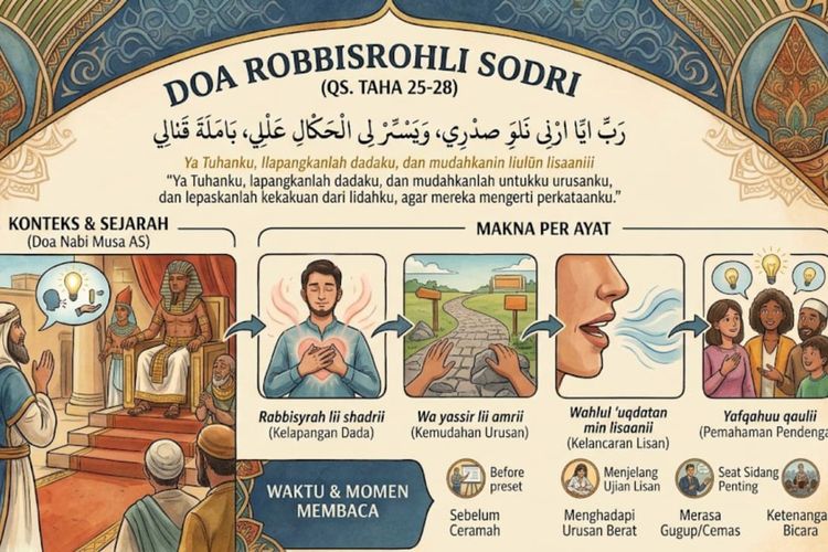Robbisrohli Sodri: Arab, Latin, Arti, dan Tafsir Doa Nabi Musa