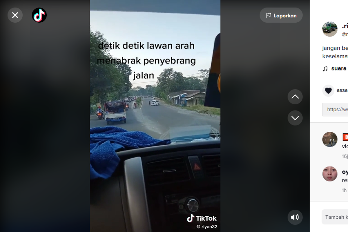 Mobil tabrak penyeberang jalan